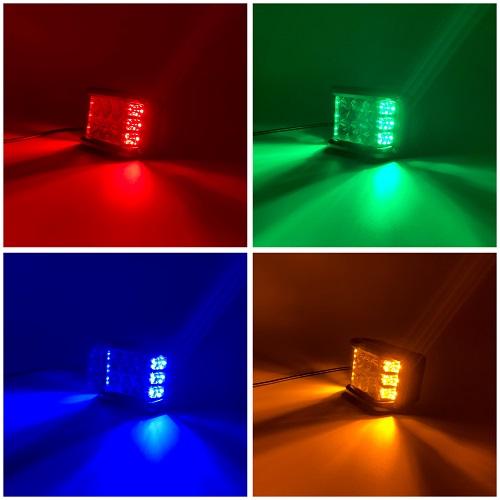 3.75'' Dual Side Shooter Dual Color Strobe Cree Pods ( 30w white, 18w amber )-Vivid Light Bars