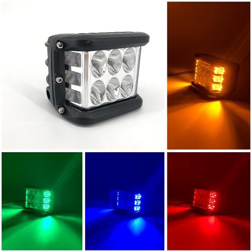 3.75'' Dual Side Shooter Dual Color Strobe Cree Pods ( 30w white, 18w amber )-Vivid Light Bars