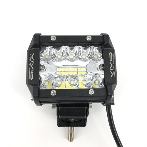 4'' 60W Off Road Lights Bright Driving Fog Lights Led Work Light for SUV ATV Jeep Lamp (White) - Vivid Light Bars