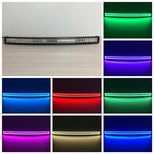 41.5" RGB Halo Curved Light Bar With Bluetooth Remote Control-RGB Halo Curved Light Bar-Vivid Light Bars