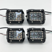 4" 4D 30W RGB halo LED Pods with Bluetooth App Remote Control-RGB Halo Pods-Vivid Light Bars