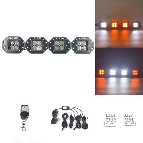 3.2" Dual Color Flush Mount LED Pods -vivid light bars