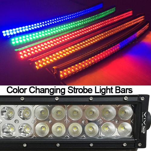 50" Dual Color Strobe Curved Light Bar-Color Changing Curved Light Bar-Vivid Light Bars