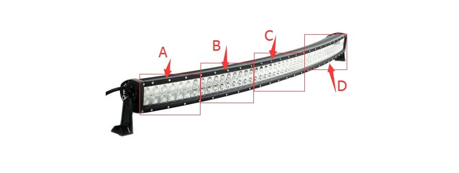 50" Dual Color Strobe Curved Light Bar-Color Changing Curved Light Bar-Vivid Light Bars