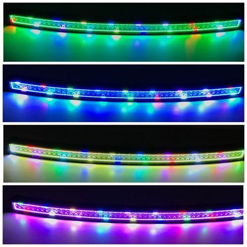 54" Curved RGB Chasing Halo Light Bar With Bluetooth App Remote Contro-Vivid Light Bars