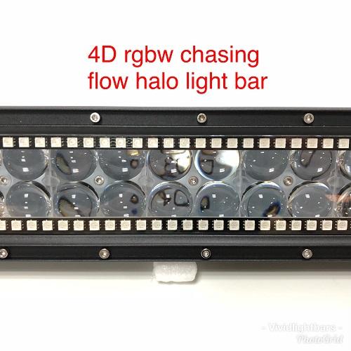 54" RGBW Chasing Halo Light Bar With Bluetooth App Remote-Vivid Light Bars