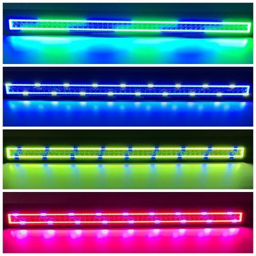 54" RGBW Chasing Halo Light Bar With Bluetooth App Remote-Vivid Light Bars