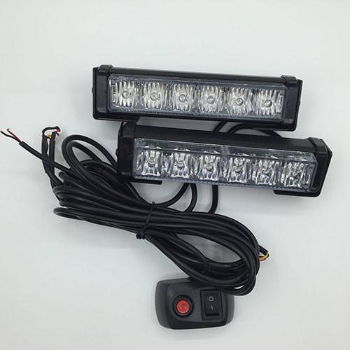 6.5" Emergency LED Flash Light ,Solid, Synchronous and Alternate 8 Strobe patterns-LED Lights Pods & Jeep Headlight-Vivid Light Bars