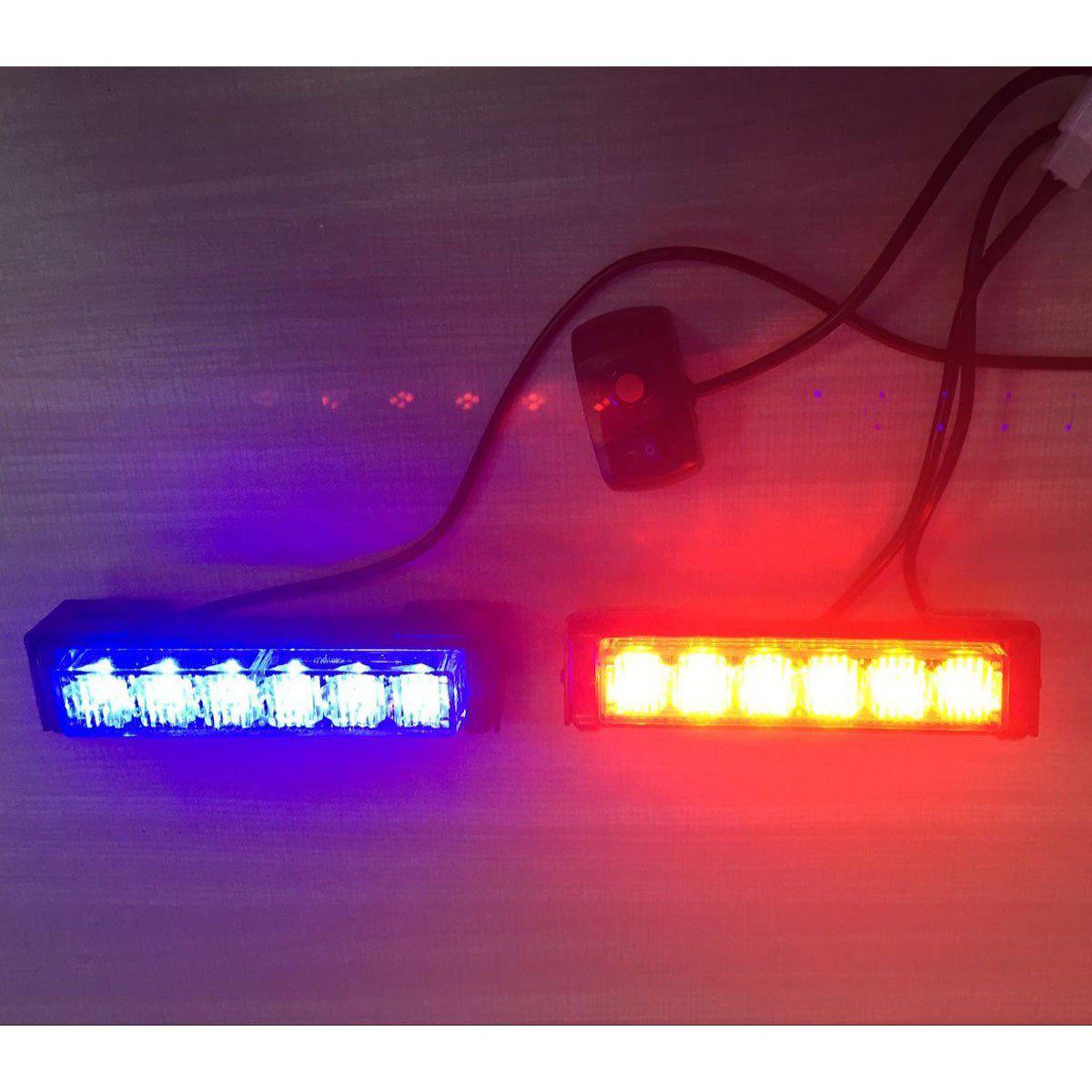 6.5" Emergency LED Flash Light ,Solid, Synchronous and Alternate 8 Strobe patterns-LED Lights Pods & Jeep Headlight-Vivid Light Bars