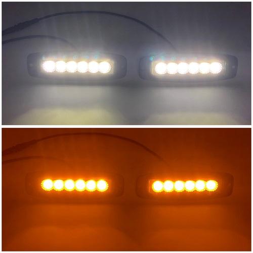 7.3 inch Alternate/ Sync Flash LED Work Light Bar Flush Mount Led Pods Off Road Lamp 18W-New Arrival-Vivid Light Bars