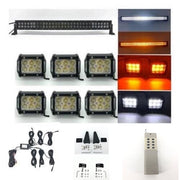 Package of 1 Dual Color Light Bar & 6 Pack 4 Inch 30W LED Pods-Vivid Light Bars