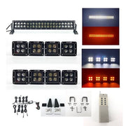 Package of 1 Dual Color Light Bar & 8 Pack 3.2 Inch 20W LED Pods-Vivid Light Bars