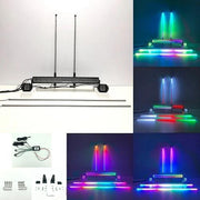 Package of 1 RGB Chasing Halo Light Bar & 2/4/6/8 Pack flush mount Pods & 2 pack Chasing magnetic lights & LED whip with Bluetooth App Remote Control-package deal-Vivid Light Bars