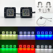 3" 20W 4D RGB Halo Pods with Bluetooth App Remote Control-RGB Halo Pods-Vivid Light Bars