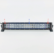 Dual Row 7" to 54" Strobe Cree Light Bar-Middle soild white, Two Sides flash amber/red/blue/green-New Arrival-Vivid Light Bars