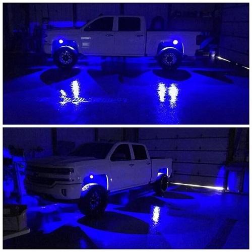 RGB+W Rock lights for trucks (6 packs) - Vivid Light Bars