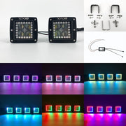 3" 20W 4D RGB Chasing Halo Pods with Bluetooth App Remote Control-RGB Chasing halo Pods-Vivid Light Bars