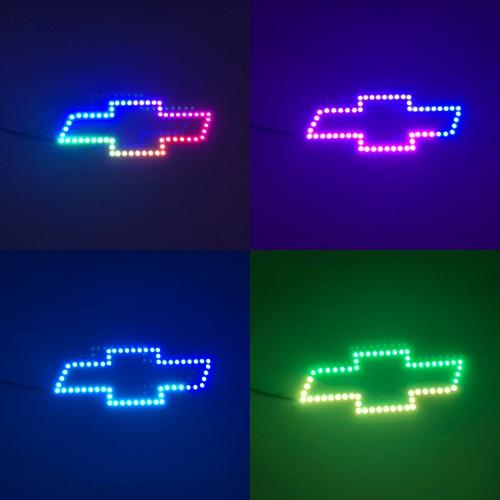 Chevy bowtie emblem rgb chasing flow halo with bluetooth controller-Vivid Light Bars