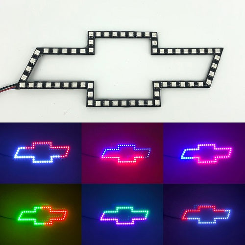 Chevy bowtie emblem rgb chasing flow halo with bluetooth controller-Vivid Light Bars