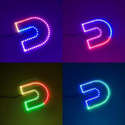 RGB Chasing Flow Cummins Logo LED emblem light with Bluetooth App remote control-Vivid Light Bars