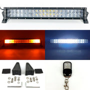 Dual Row 7" to 54" Strobe Cree Light Bar-Middle soild white, Two Sides flash amber/red/blue/green-New Arrival-Vivid Light Bars