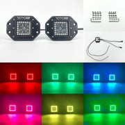 3" 5D 40W RGB halo flush mount led pods with Bluetooth App Remote Control-RGB Halo Pods-Vivid Light Bars