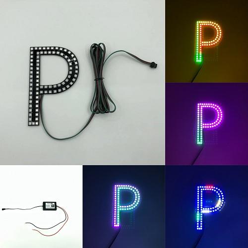 Ford Powerstroke RGB chasing flow emblem light Bluetooth App control-Vivid Light Bars