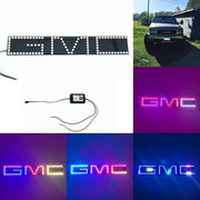 GMC Emblem RGB LED Logo Light Chase Flow Pattern with Bluetooth App remote control-halo headlight kits-Vivid Light Bars