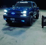 Chevy bowtie emblem/chevy symbol rgb halo with bluetooth controller - Vivid Light Bars