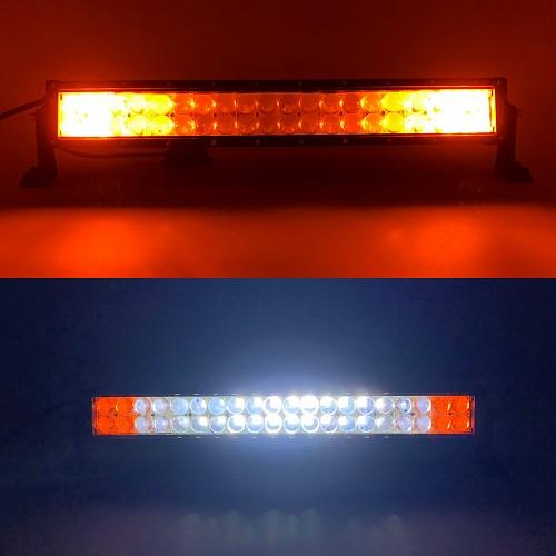 Dual Row 7" to 54" Strobe Cree Light Bar-Middle soild white, Two Sides flash amber/red/blue/green-New Arrival-Vivid Light Bars