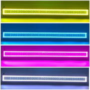 Package of 1 4D Lens Slide Bracket RGB Halo Light Bar & 4 Pack RGB Halo Pods with Bluetooth App Remote Control-package deal-Vivid Light Bars