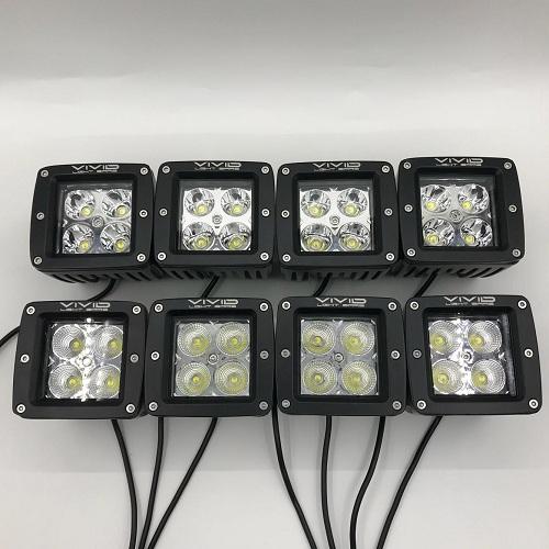 Package of 1 Dual Color Light Bar & 8 Pack 3.2 Inch 20W LED Pods-Vivid Light Bars