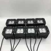 Package of 1 Dual Color Light Bar & 8 Pack 3.2 Inch 20W LED Pods-Vivid Light Bars