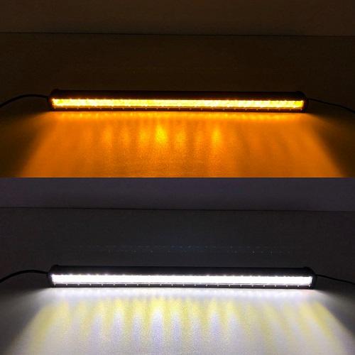 Package of 1 Single Row 4D Lens Dual Color Light Bar & 4 Pack 4 Inch 30W LED Pods-Vivid Light Bars