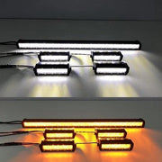 Package of 1 Single Row 4D Lens Dual Color Light Bar & 4 Pack 7.3" Light Bars-Vivid Light Bars