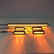 Package of 1 Single Row 4D Lens Dual Color Light Bar & 4 Pack 7.3" Light Bars-Vivid Light Bars