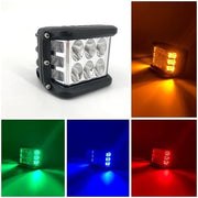 Package of 1 Single Row 4D Lens Dual Color Light Bar & 4/6/8 Pack 3.75“ 48W side shooter ditch LED Pods-Vivid Light Bars