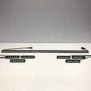 Package of 1 Ultra-thin Single Row Slim Warning Strobe LED Light Bar & 4/6/8 Pack 7" 18W LED Lights-Vivid Light Bars