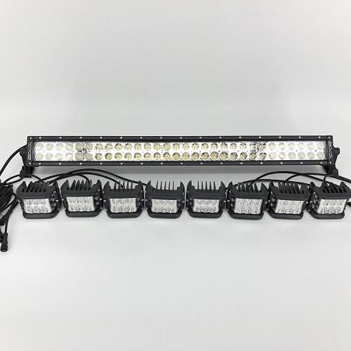 Package of 1/2 Dual Color Light Bar & 4/6/8 Pack 3.75" Ditch CREE Pods-New Arrival-Vivid Light Bars