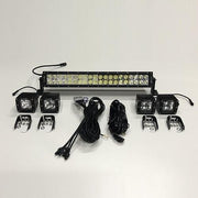 Package of 2 Dual Color Light Bar (1 Dual row Dual-color Bar and 1 Slide Bracket Dual-color Bar) & 4 Pack 3.2" 20W LED Pods-package deal-Vivid Light Bars