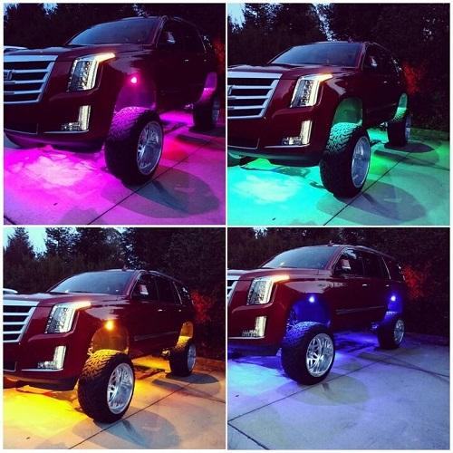 RGB + W LED rock light (8 packs) - Vivid Light Bars