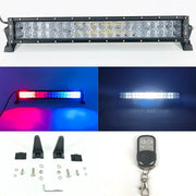 Dual Row 7" to 54" Strobe Cree Light Bar-Middle soild white, Two Sides flash amber/red/blue/green-New Arrival-Vivid Light Bars