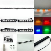 Package of 1 Ultra-thin Single Row Slim Warning Strobe LED Light Bar & 4/6/8 Pack 7" 18W LED Lights-Vivid Light Bars