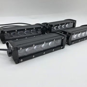 Upgrade 4 Pack 7.3" 4D Single Row Color Changing Alternate Flash LED Light Bar With Anti-interference Controller-LED Lights Pods & Jeep Headlight-Vivid Light Bars